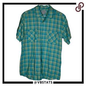 Carhartt‎ Teal-Green Short Sleeve Button Down Shirt in Large